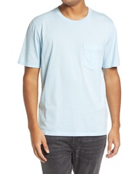 Billy Reid Washed Organic Cotton Pocket T Shirt In Sky Blue At Nordstrom