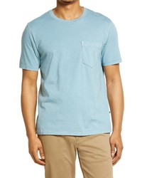 Billy Reid Washed Pocket T Shirt In Blue At Nordstrom