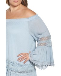 Lumie Plus Size Crochet Lace Off The Shoulder Top