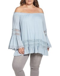 Lumie Plus Size Crochet Lace Off The Shoulder Top