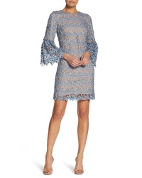 Light Blue Crochet Shift Dress