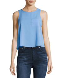 French Connection Polly Plains Sleeveless Crop Tank Top