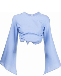 Rosie Assoulin Bell Sleeve Cropped Top