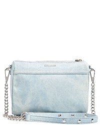 Rebecca Minkoff Mini Mac Patchwork Denim Crossbody Bag Blue