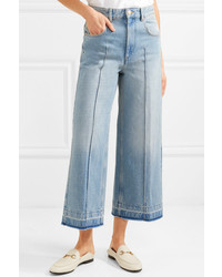 Isabel Marant Etoile Cabrio Cropped High Rise Wide Leg Jeans