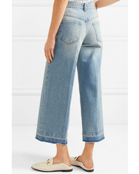 Isabel Marant Etoile Cabrio Cropped High Rise Wide Leg Jeans