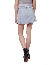 Topshop Button Front Denim Skirt