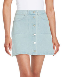French Connection Button Front Denim Skirt