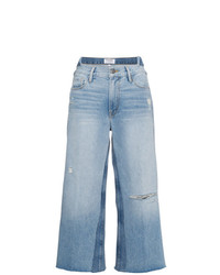 Frame Denim Le Reconstructed Cropped Patchwork Jeans