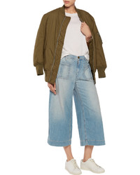 Current/Elliott The Culotte Cropped Mid Rise Wide Leg Jeans
