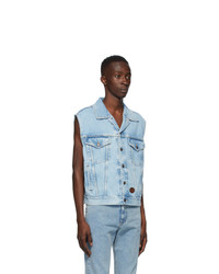 Gucci Blue Denim Washed Vest