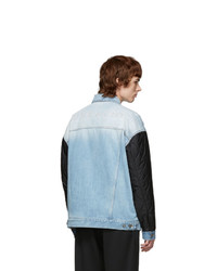 Givenchy Black And Blue Denim Quilted Jacket