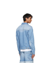 Balmain Blue Denim Deconstructed Jacket