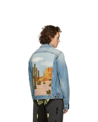 Alanui Blue Denim Landscape Jacket