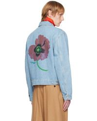 Kenzo Blue Paris Poppy Denim Jacket