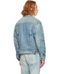 Seekings Blue Vintage Wash Denim Jacket