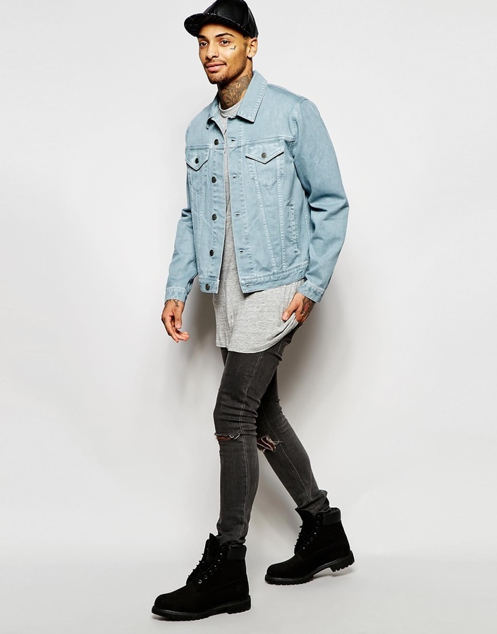 Asos Brand Denim Jacket In Skinny Fit With Stonewash, $57 | Asos ...