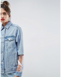 Asos Denim Jacket With Clear Panels