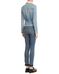 Paige Denim Jacket With Contrast Collar