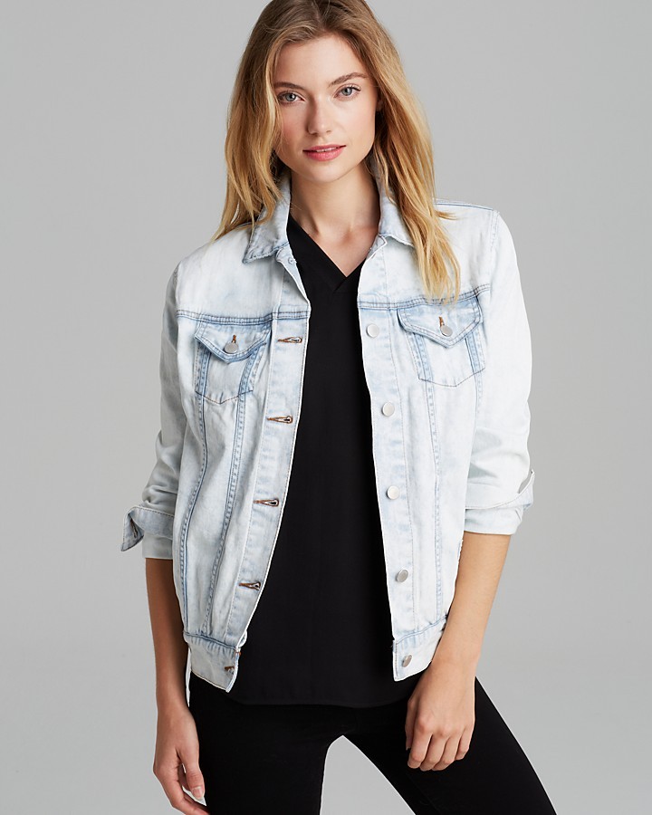 Theory John Chastain Denim Jacket, $345 | Bloomingdale's | Lookastic