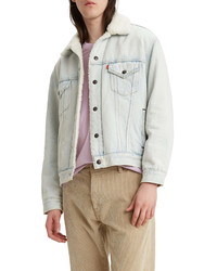 Levi's Levis Vintage Fit Fleece Denim Trucker Jacket