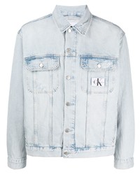 Calvin Klein Jeans Logo Patch Long Sleeve Denim Jacket