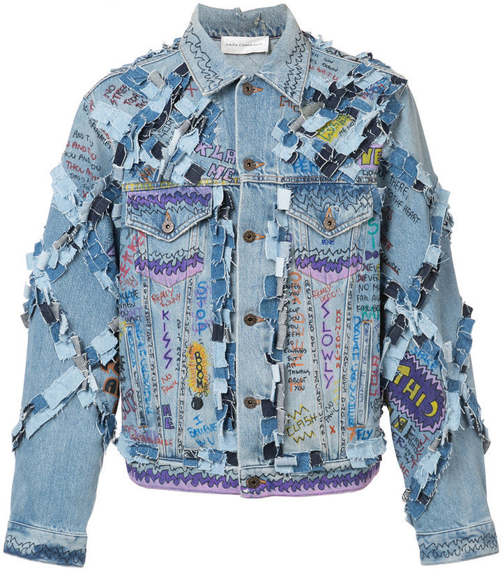 Faith Connexion Ntmb Collage Denim Jacket, $721 | farfetch.com