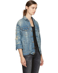 R 13 R13 Blue Denim Oversized Trucker Jacket