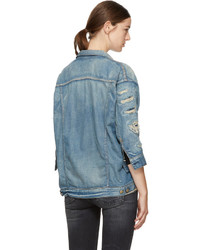 R 13 R13 Blue Denim Oversized Trucker Jacket