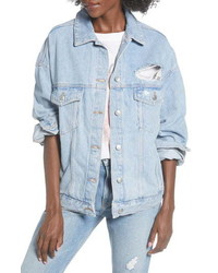 Topshop Ripped Oversize Jacket