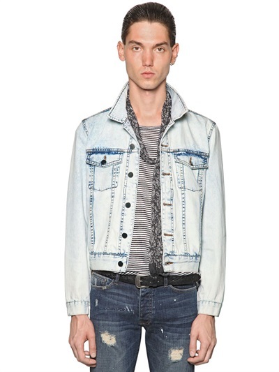 The Kooples Bleached Raw Cotton Denim Jacket, $270 | LUISAVIAROMA ...