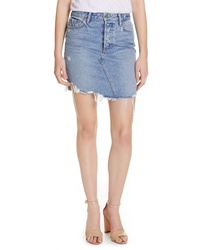 Grlfrnd Rhoda Asymmetrical Denim Miniskirt