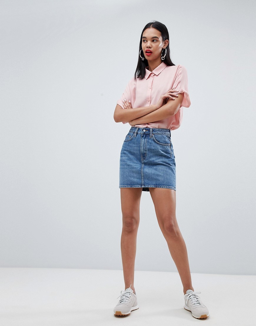 Weekday Wend Denim Mini Skirt, $35 | Asos | Lookastic