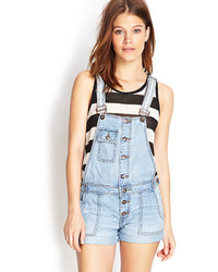 Forever 21 Buttoned Overall Shorts