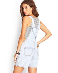 Forever 21 Distressed Overall Shorts