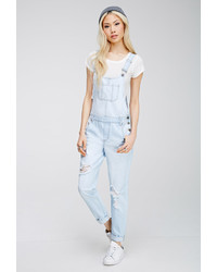 Forever 21 Distressed Bib Overalls
