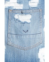 Hudson Jeans Florence Rip Repair Short Denim Overalls