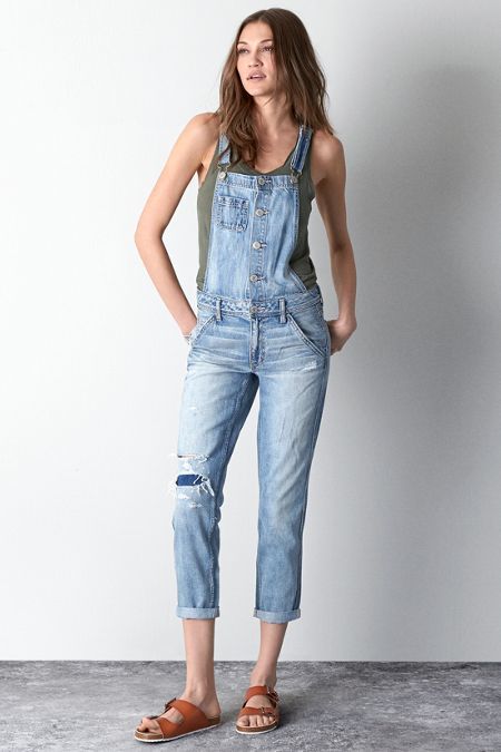 American Eagle Outfitters Denim Overalls, $79 | American Eagle | Lookastic