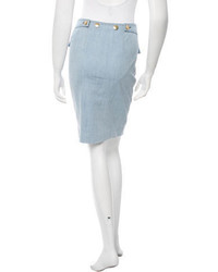 Moschino Couture Denim Pencil Skirt
