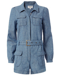 Frame Belted Chambray Romper