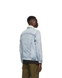 Levis Made and Crafted Blue Denim Type Ii Sherpa Trucker Jacket