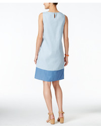Style&co. Style Co Colorblocked Denim Shift Dress Only At Macys