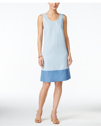 Style&co. Style Co Colorblocked Denim Shift Dress Only At Macys
