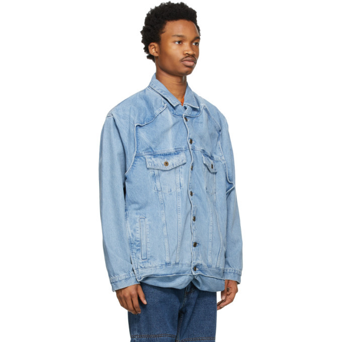 Y/Project Blue Pop Up Jacket, $492 | SSENSE | Lookastic