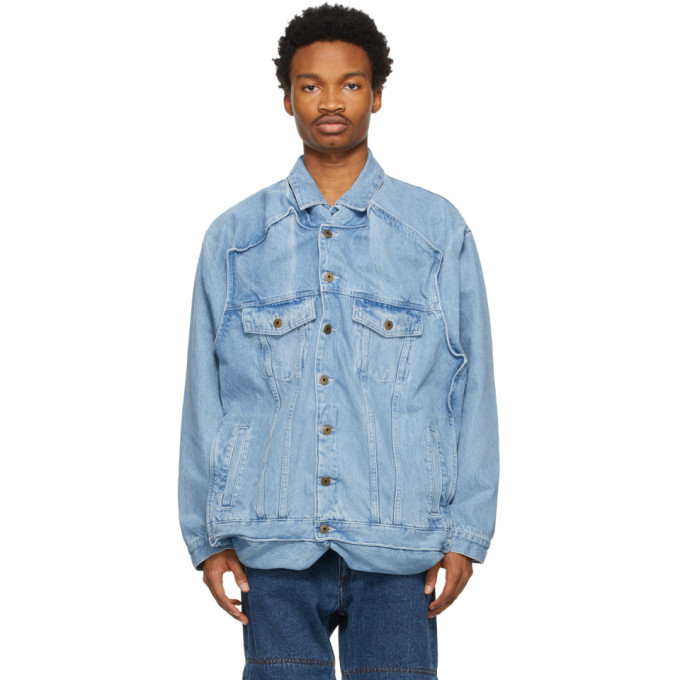 Y/Project Blue Pop Up Jacket, $492 | SSENSE | Lookastic
