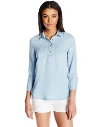 7 For All Mankind Patched Denim Shirt In