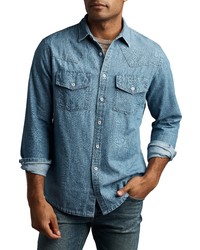 Rowan Abilene Cotton Denim Button Up Shirt In Heritage Blue At Nordstrom