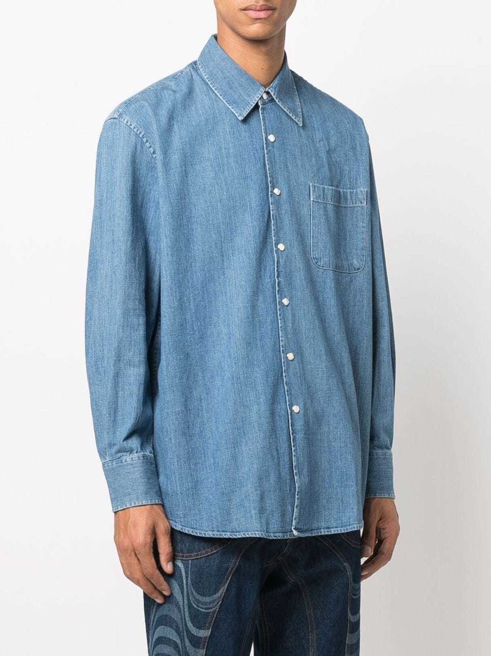 Our Legacy Above Vintage Style Denim Shirt, $272 | farfetch.com | Lookastic