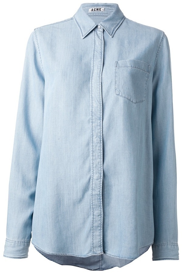 Acne Wave Denim Shirt, $251 | farfetch.com | Lookastic