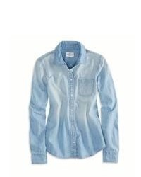 American Eagle Outfitters Chambray Button Down Shirt